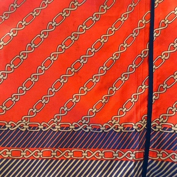 J CREW pull-on silk pant in red chains print Size 12 - Picture 11 of 11